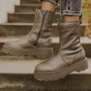 ROOLEE Leather Platform Boots